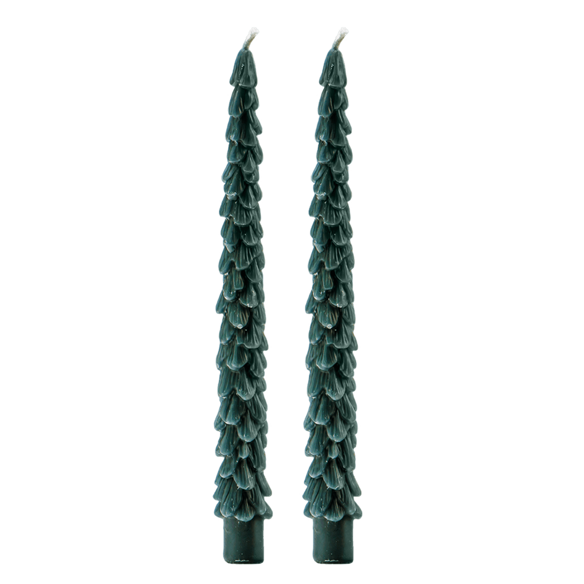 Sweet Water Decor Green Tree Taper Candles, Set of 2