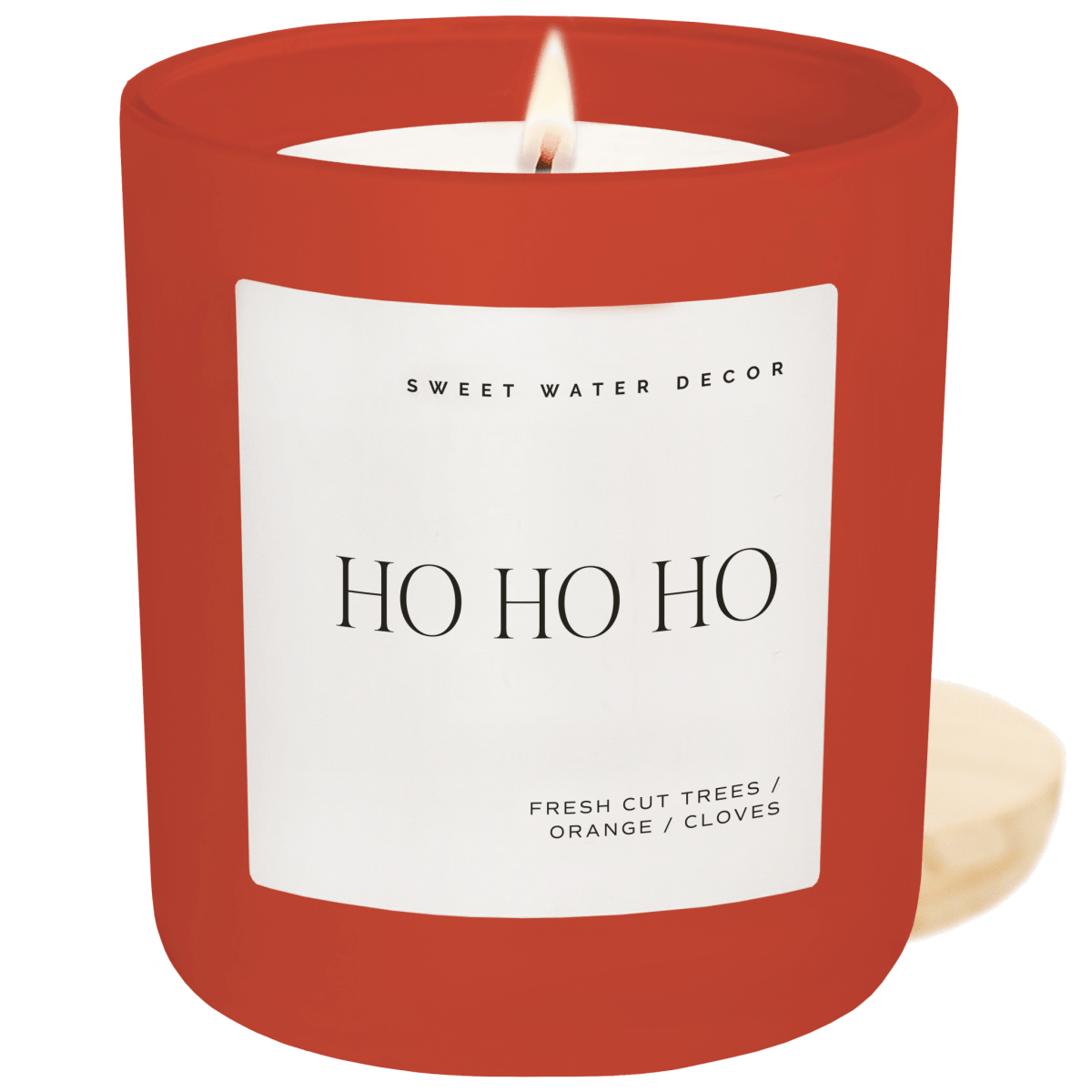 Sweet Water Decor Ho Ho Ho Soy Candle - Red Matte Jar - 15 oz