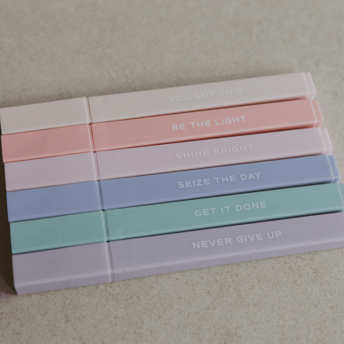 Sweet Water Decor Motivational Neutral Highlighter Set – Muted Pastel Tones, 6 - Piece