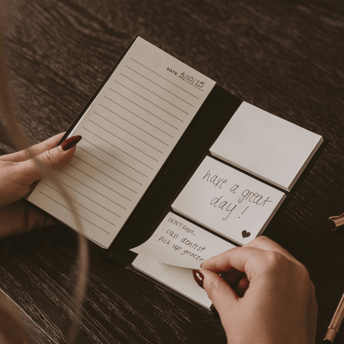 Sweet Water Decor Portable Sticky Notes & Notepad Booklet – On - the - Go Organization