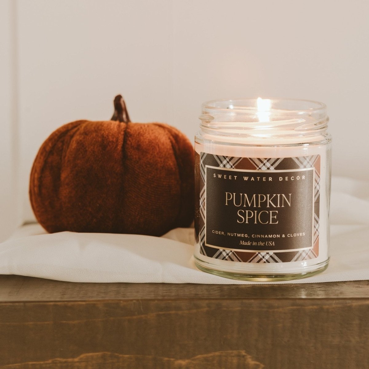 Sweet Water Decor Pumpkin Spice Soy Candle - 9oz Natural Essential Oil Blend