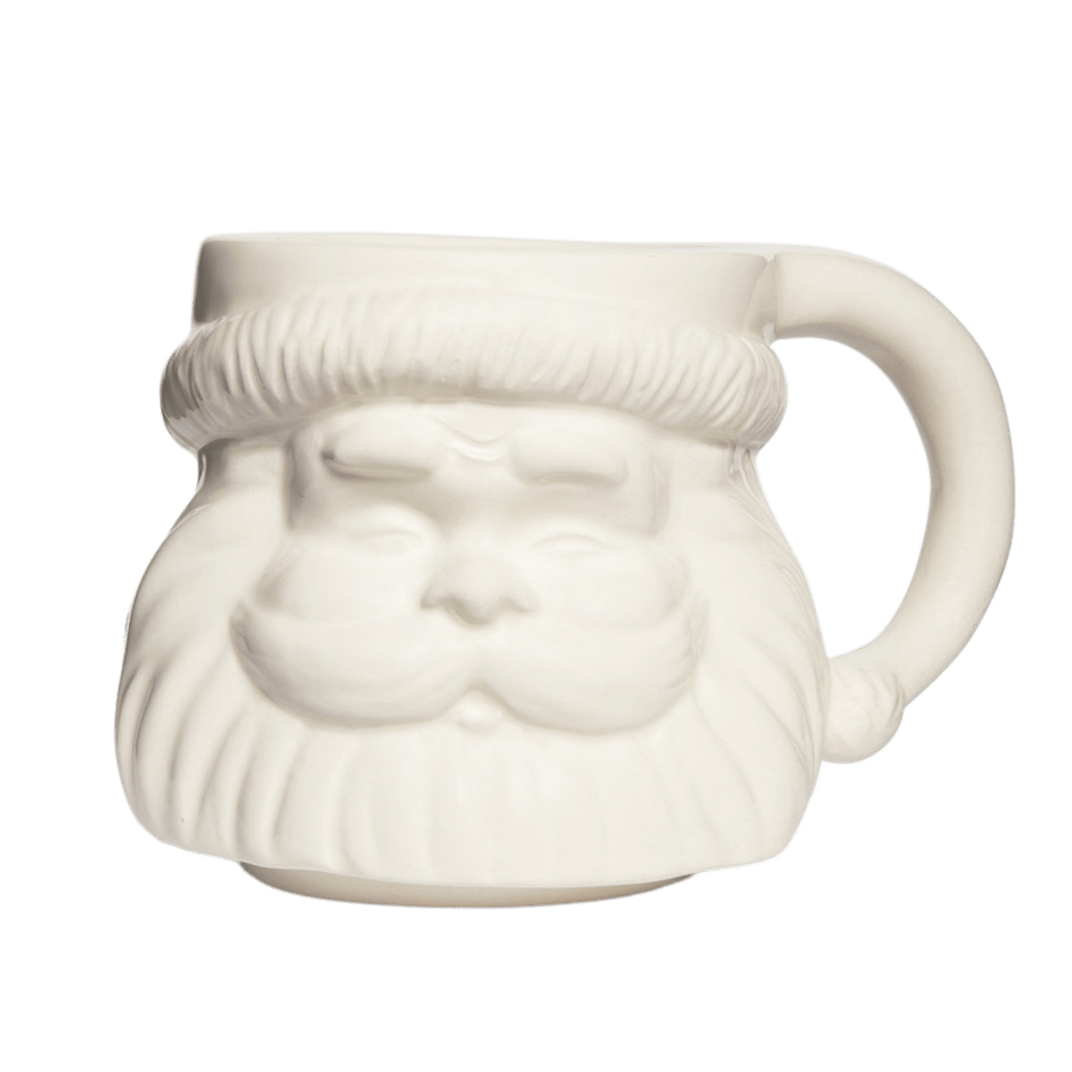 Sweet Water Decor Santa Face Figurine Mug, 15oz Ceramic Christmas Coffee Mug