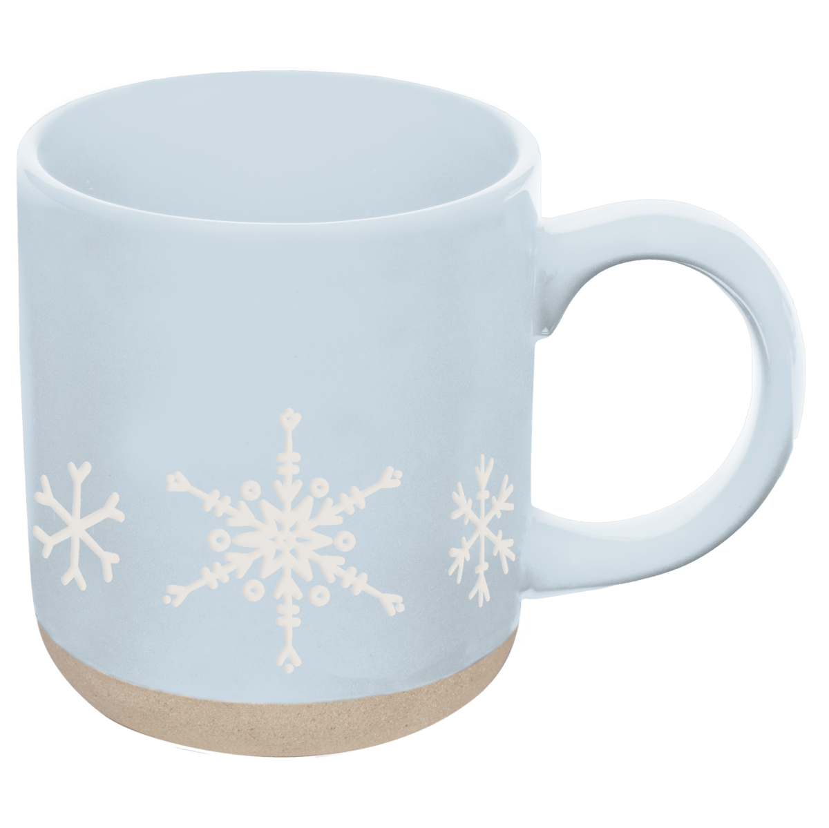 Sweet Water Decor Snowflake Blue Stoneware Coffee Mug 14oz - Hand - Crafted Winter