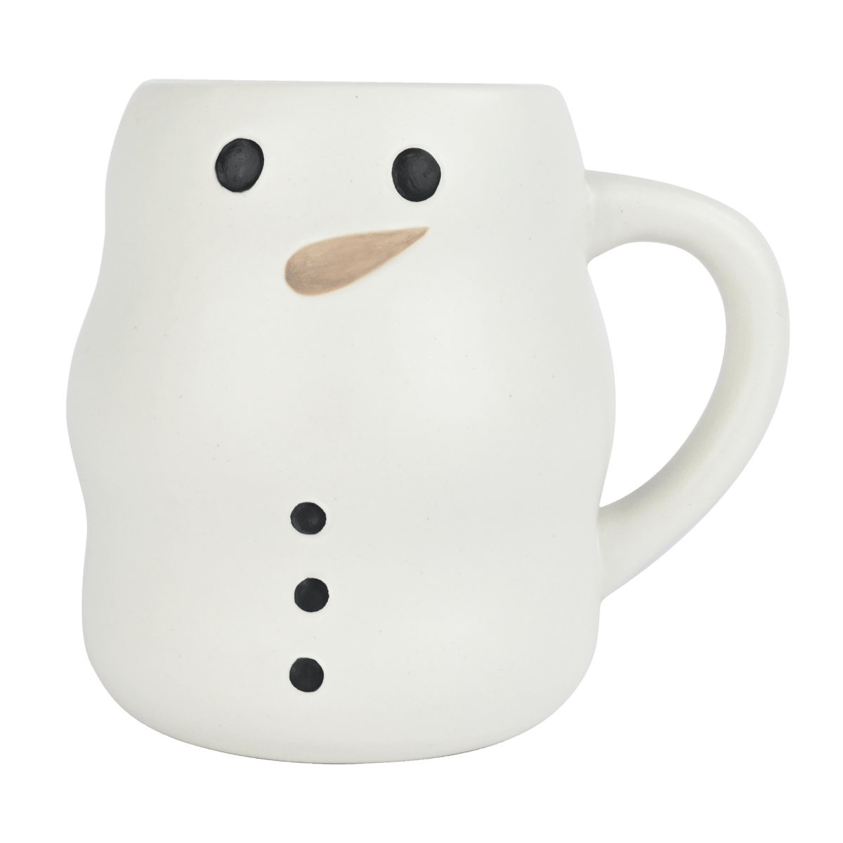 Sweet Water Decor Snowman Figural Coffee Mug 21oz Ceramic - Cream with Carrot Nose