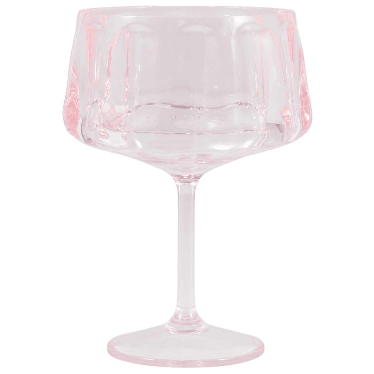 Sweet Water Decor Tinted Pink Plastic Coupe Glass — 15oz, BPA - Free