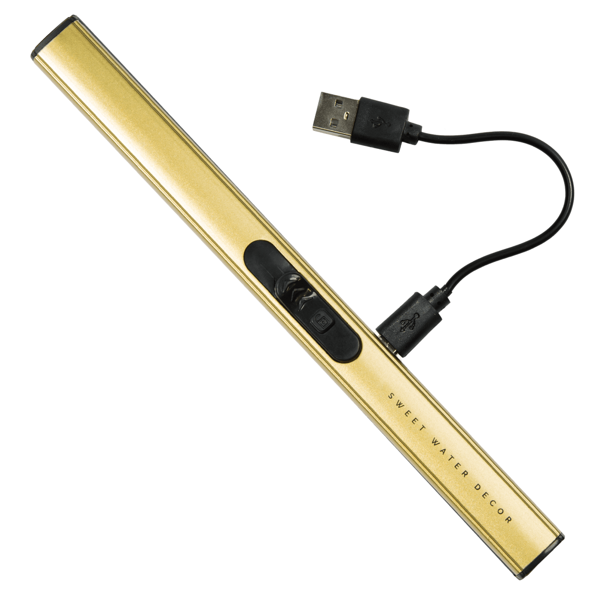 Sweet Water Decor USB Rechargeable Electric Arc Lighter - Gold Aluminum Alloy