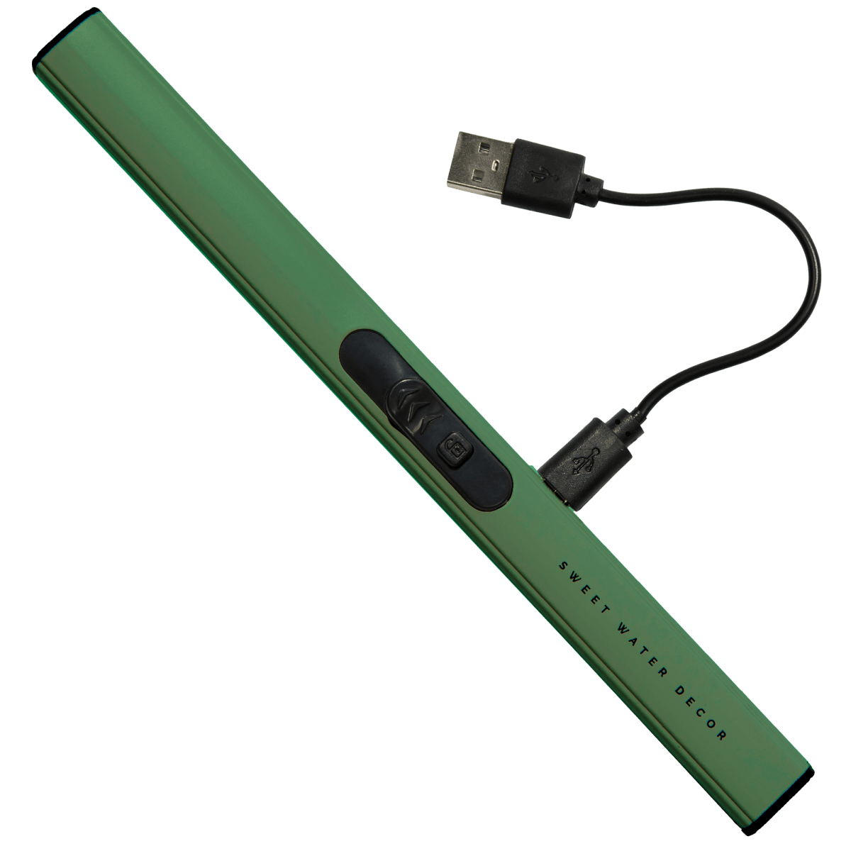 Sweet Water Decor USB Rechargeable Electric Lighter - Green Aluminum Alloy Arc Lighter