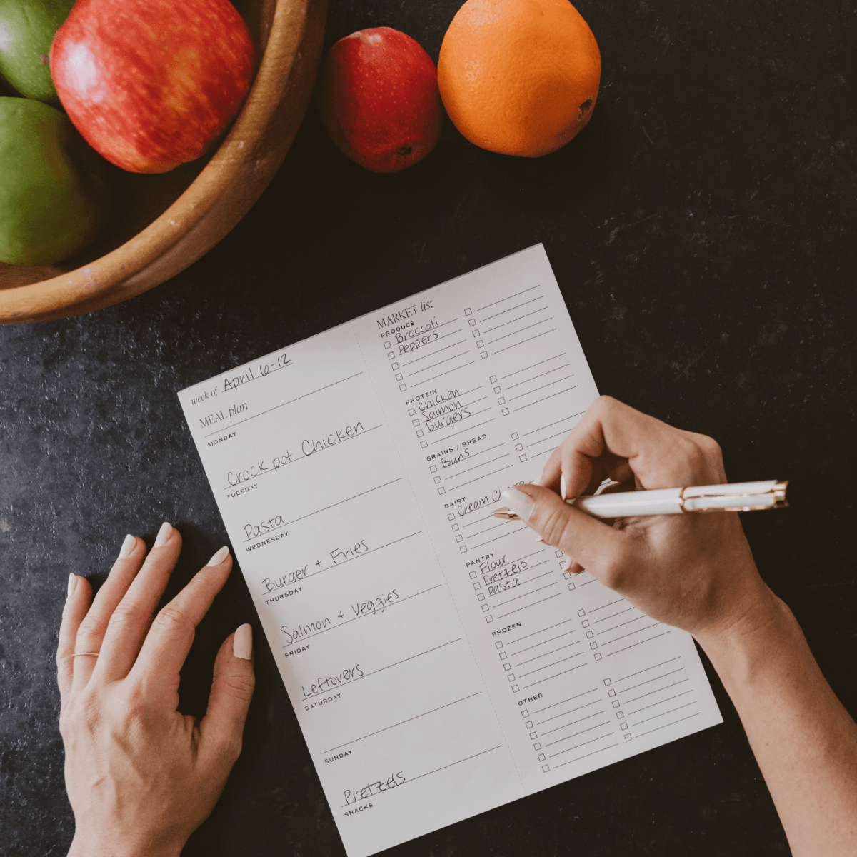 Sweet Water Decor Weekly Meal Planner Notepad – Plan Meals & Grocery Lists with Ease