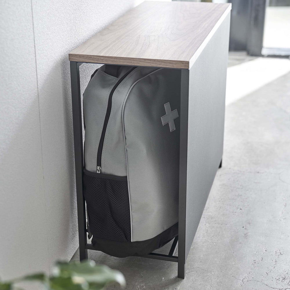 
                      
                        Entryway Storage Organizer + Bench, 18" H  - Steel + Wood
                      
                    