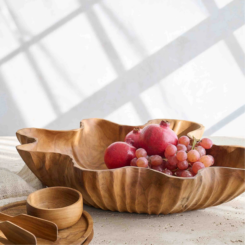 texxture Takara™ Decorative Teak Bowl, 15.8