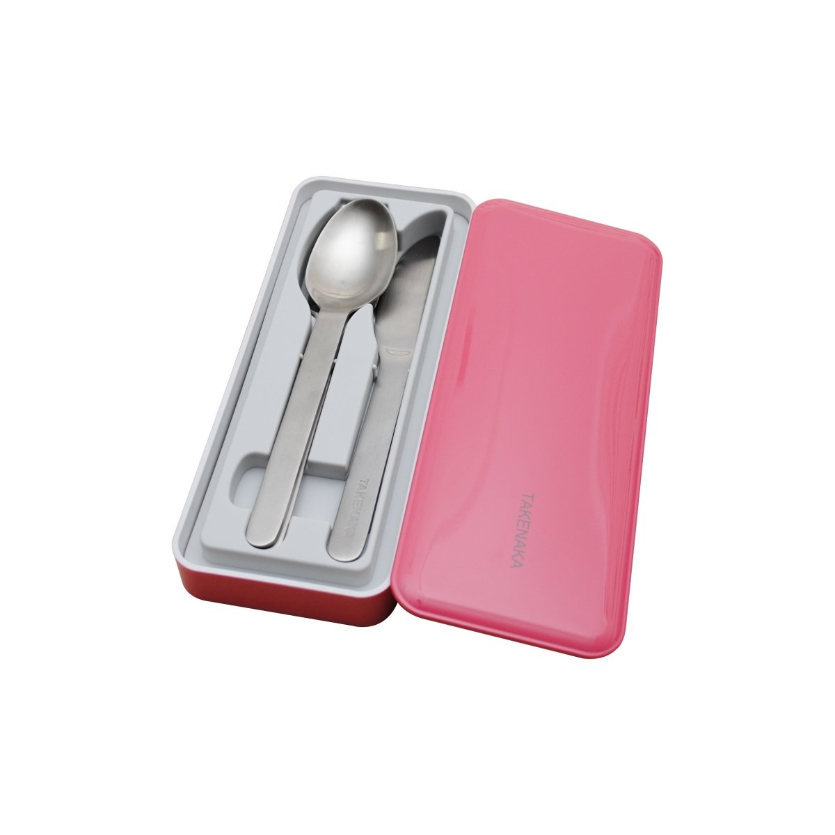 TAKENAKA TAKENAKA Portable Cutlery Set - Stainless Steel, Raspberry Pink Case