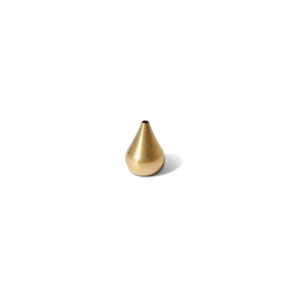 CEDAR AND MYRRH Tall Waterdrop Brass Incense Holder - lily & onyx
