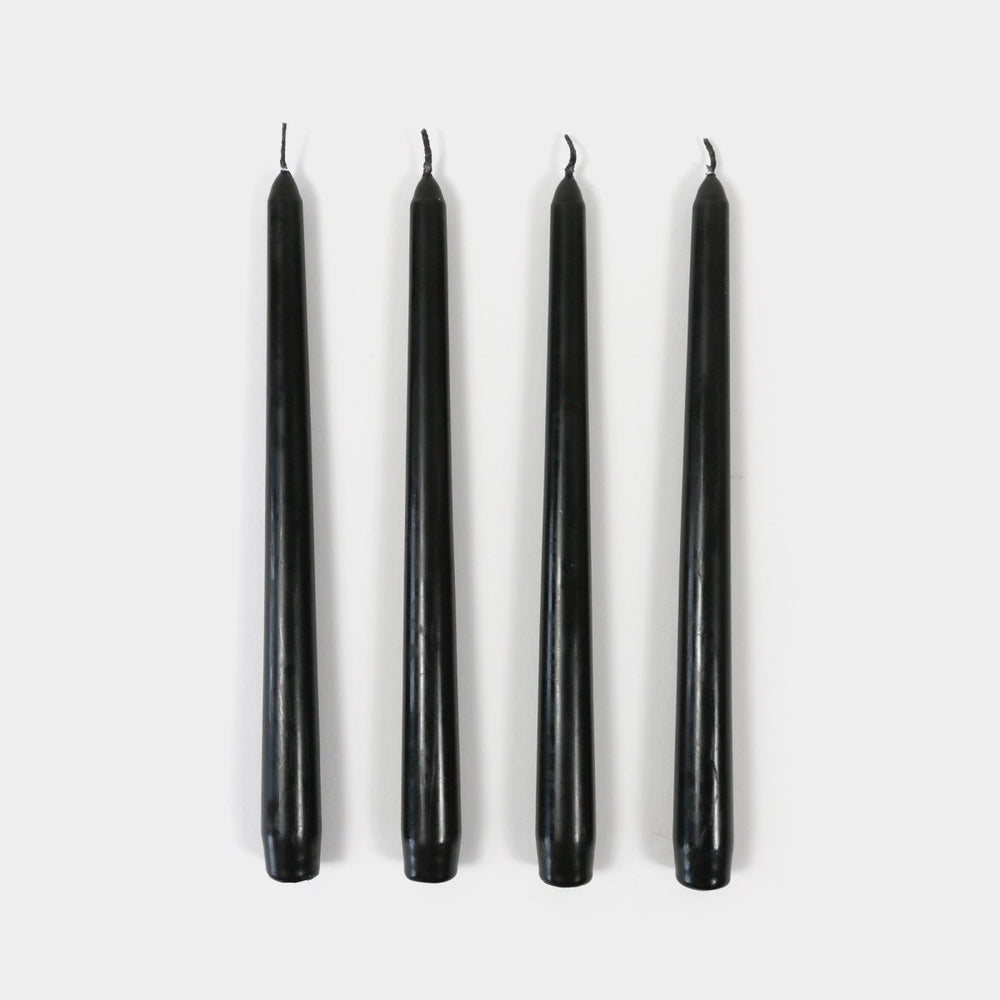 54Celsius Taper Candles, 4 Pack - Black - lily & onyx