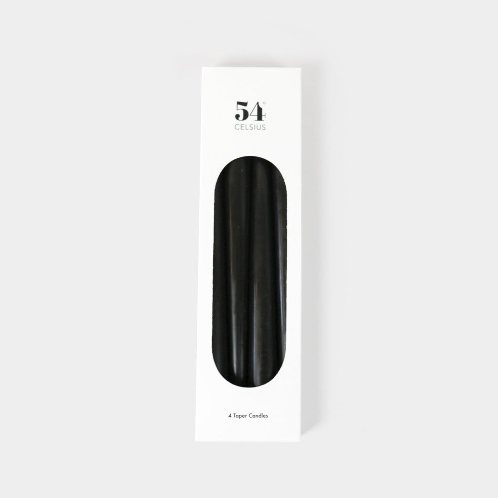 54Celsius Taper Candles, 4 Pack - Black - lily & onyx