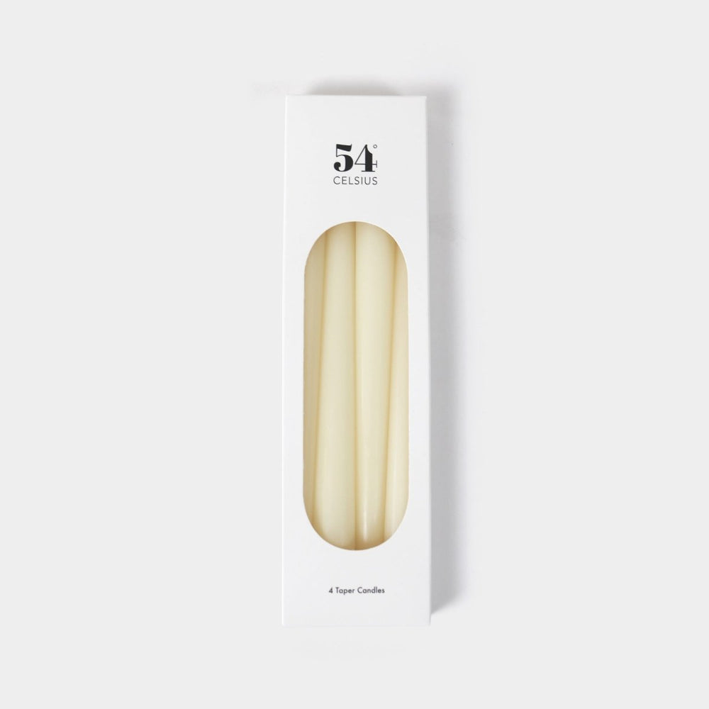 54Celsius Taper Candles, 4 Pack - Cream - lily & onyx