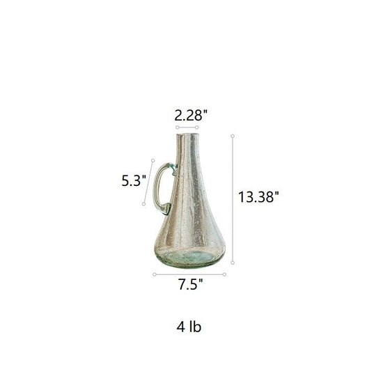 RusticReach Tapered 13" Tall Bubble Glass Kettle Vase - lily & onyx