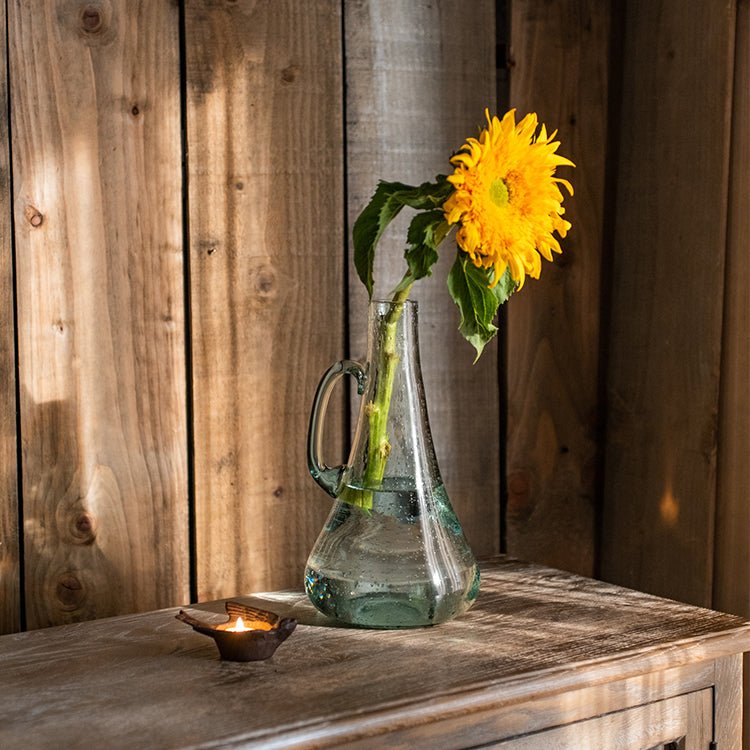 
                      
                        RusticReach Tapered 13" Tall Bubble Glass Kettle Vase - lily & onyx
                      
                    