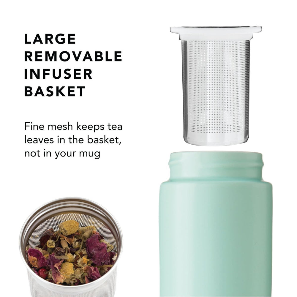 
                      
                        Pinky Up Tea Tatyana Ceramic To - Go Infuser Mug in Turquoise - lily & onyx
                      
                    