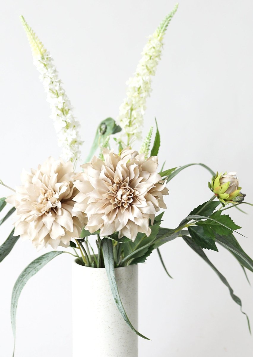 Afloral Taupe Artificial Dahlia Flower - 19.5