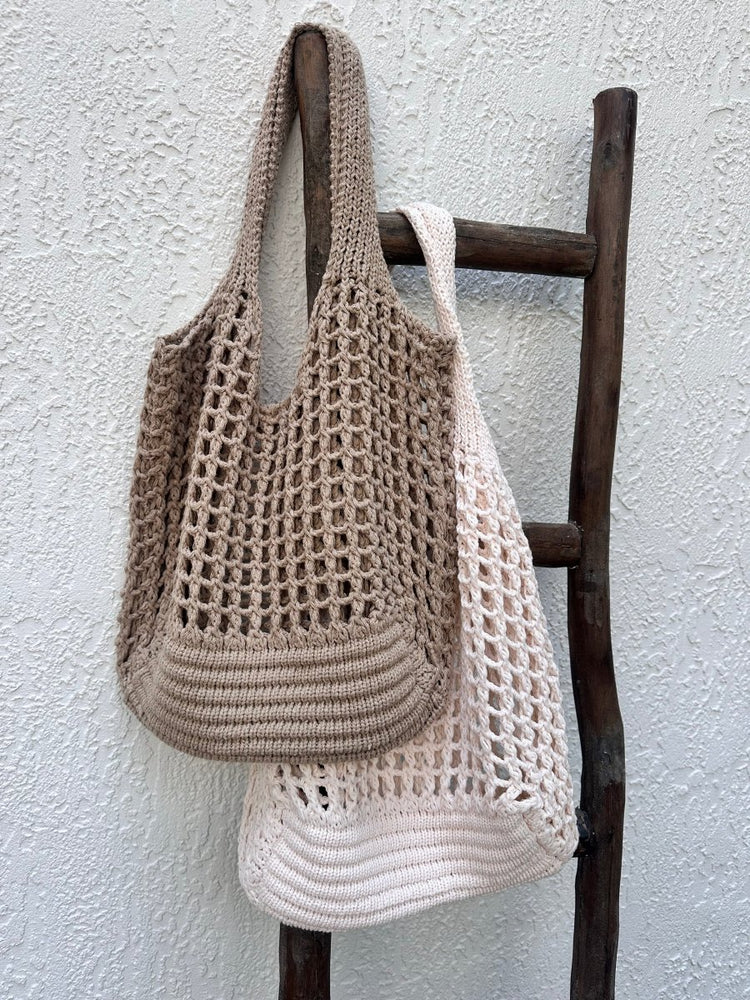 
                      
                        Busa Designs Taupe Knitted Beach Bag - lily & onyx
                      
                    