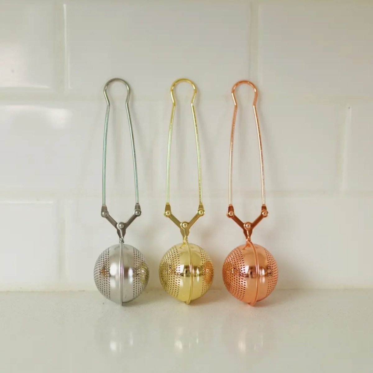 Bamboo Switch Tea Strainer Filter | Stainless Steel - lily & onyx