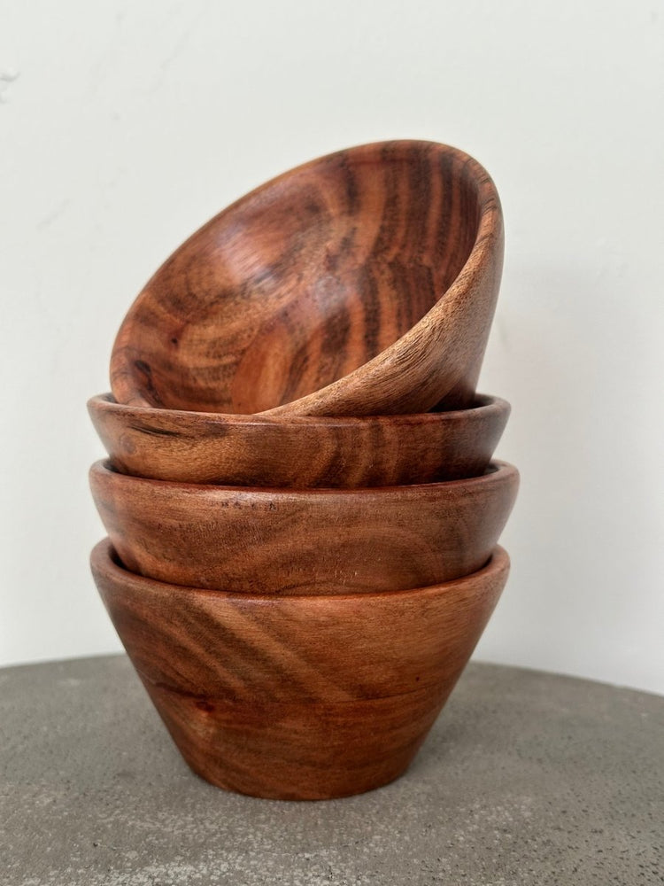 Busa Designs Teak Wood Small Serving Bowls - lily & onyx