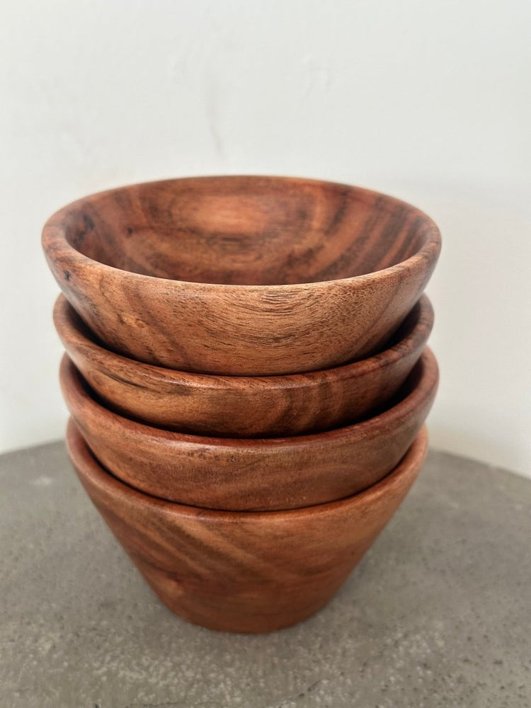 Busa Designs Teak Wood Small Serving Bowls - lily & onyx