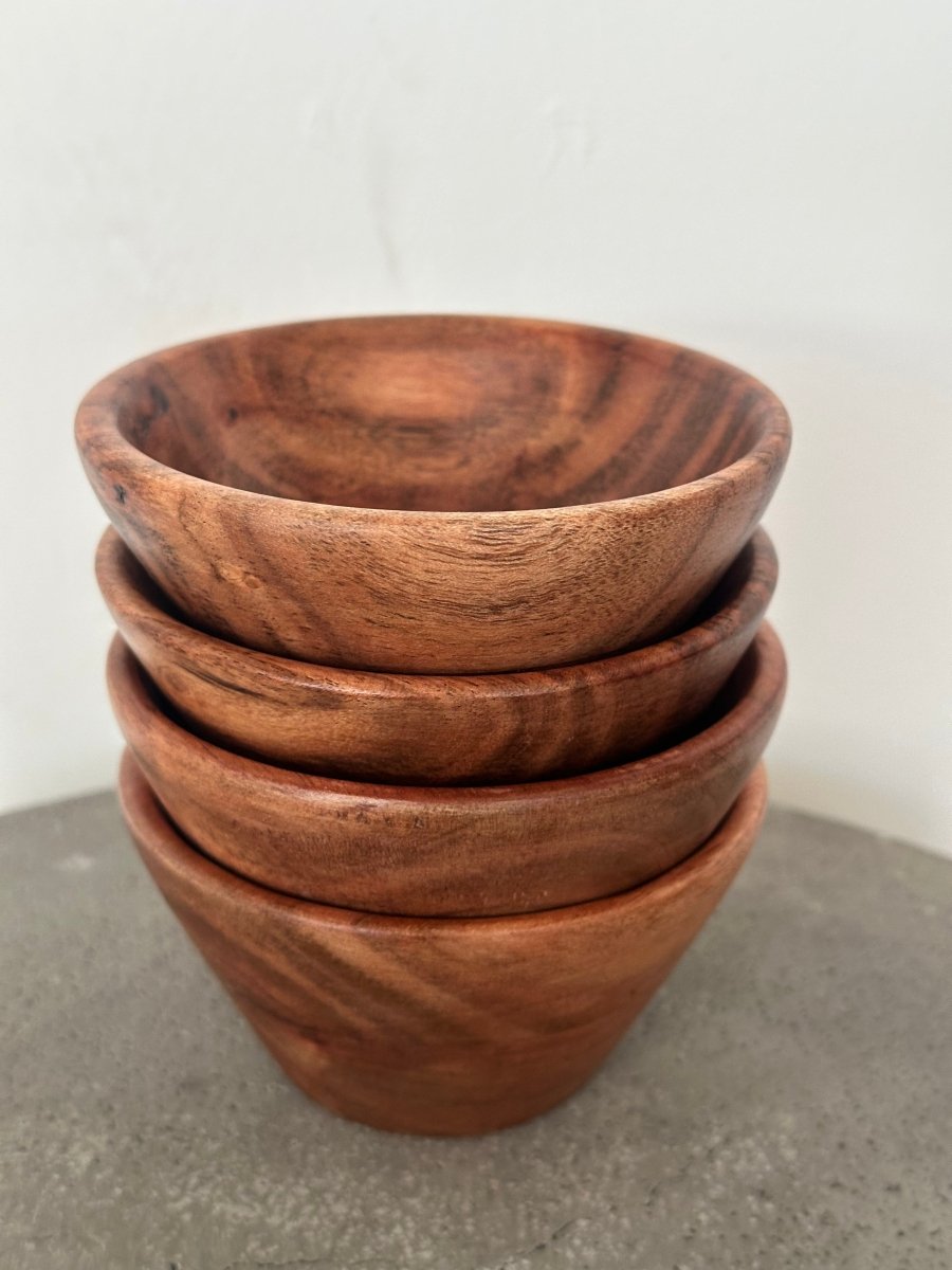 Busa Designs Teak Wood Small Serving Bowls - lily & onyx