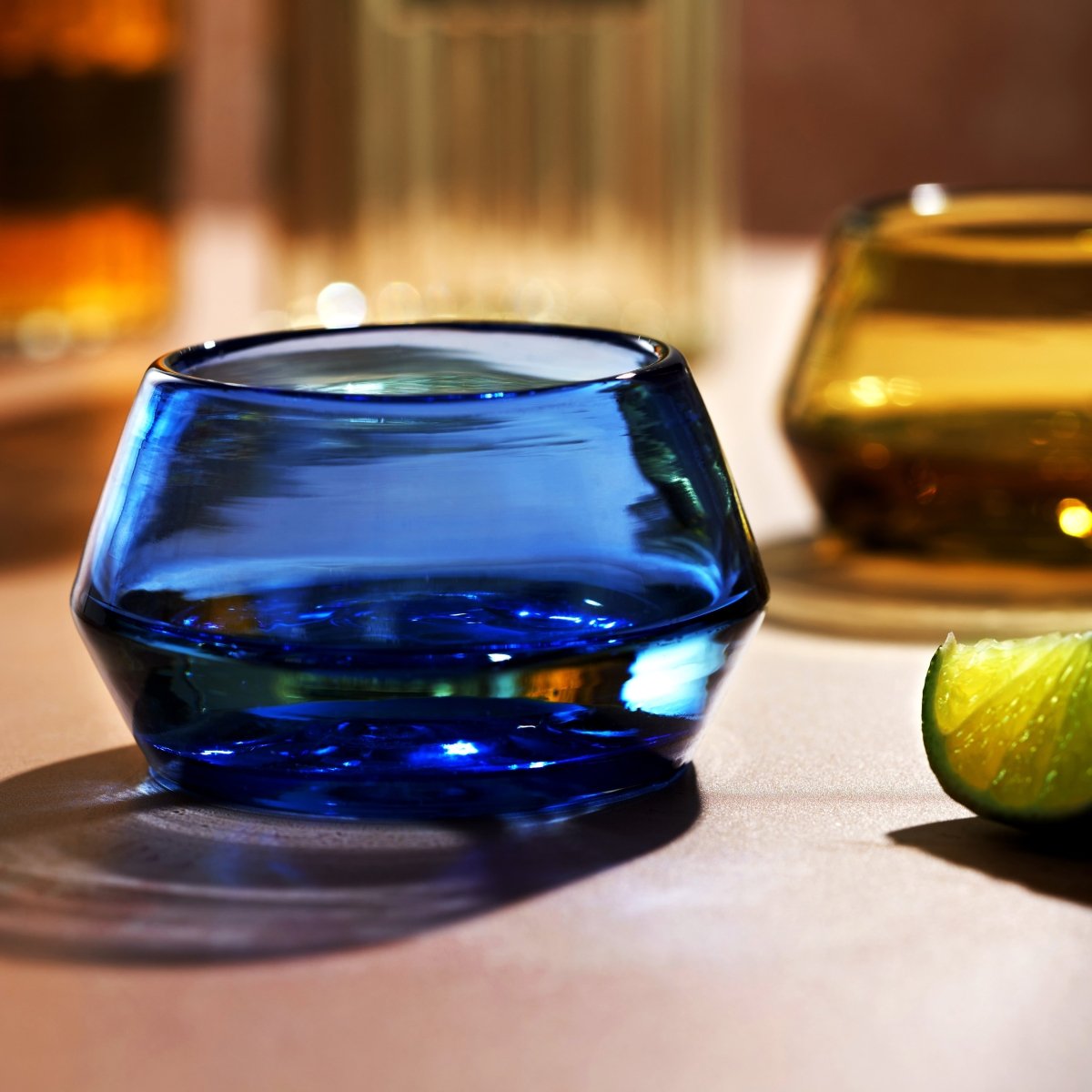 Viski Tequila Copita Glass, Cobalt - lily & onyx