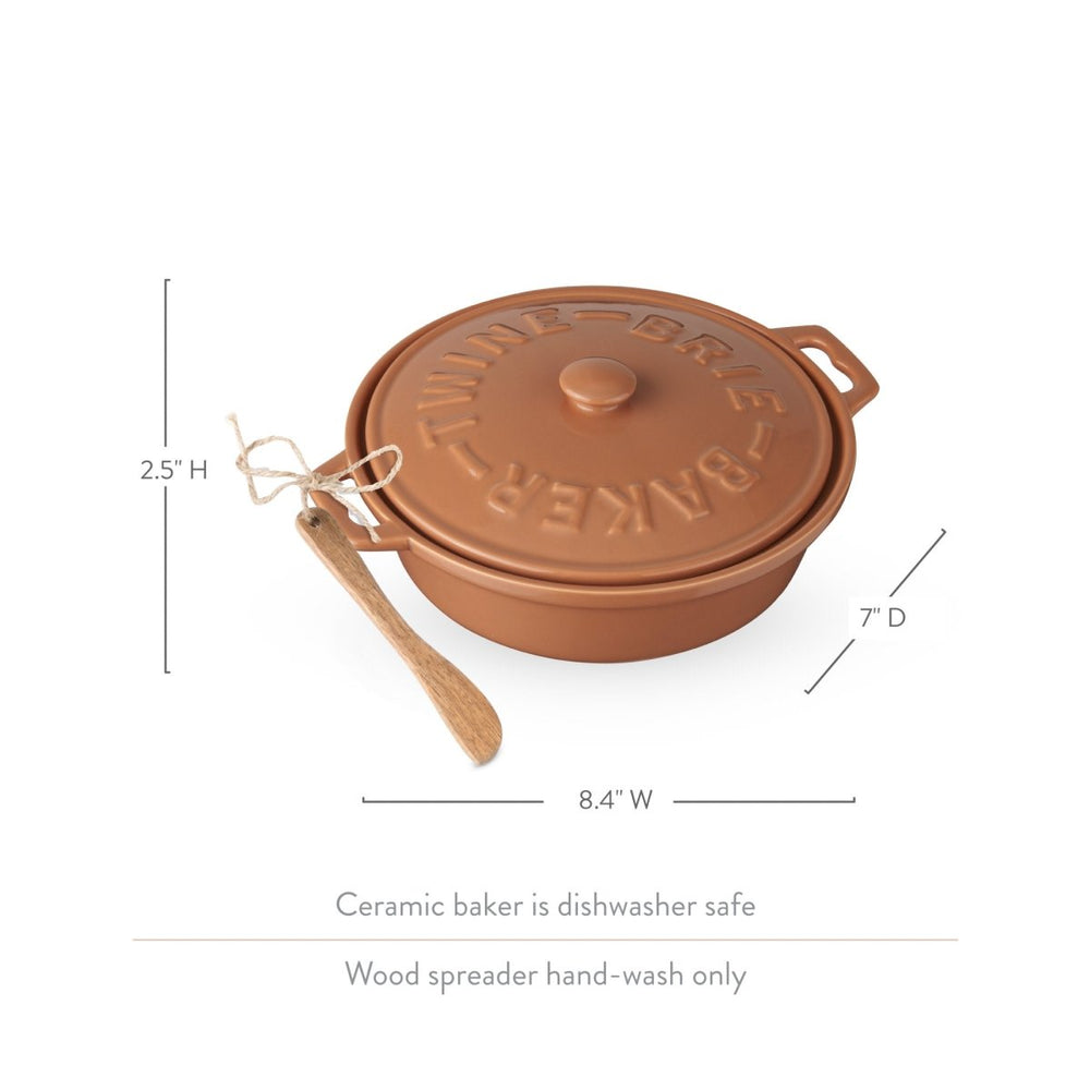 
                      
                        Twine Living Terra Cotta Brie Baker with Wood Spreader - lily & onyx
                      
                    