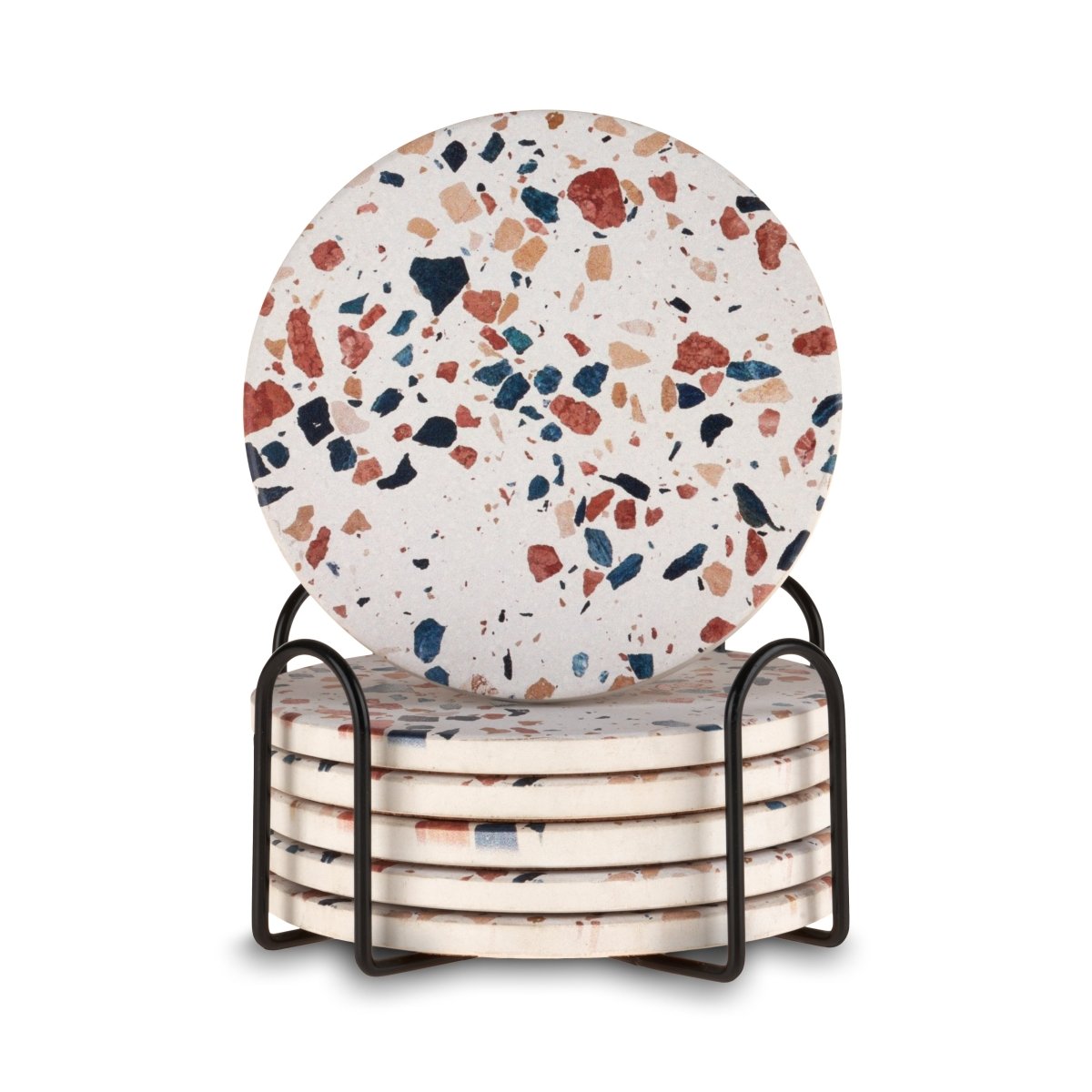 Twine Living Terrazzo Stoneware Coasters, Set of 6