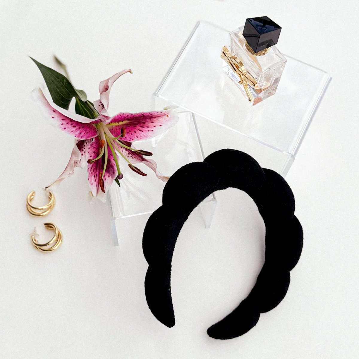 Denim & Daisy Terry Spa Headband - Black - lily & onyx