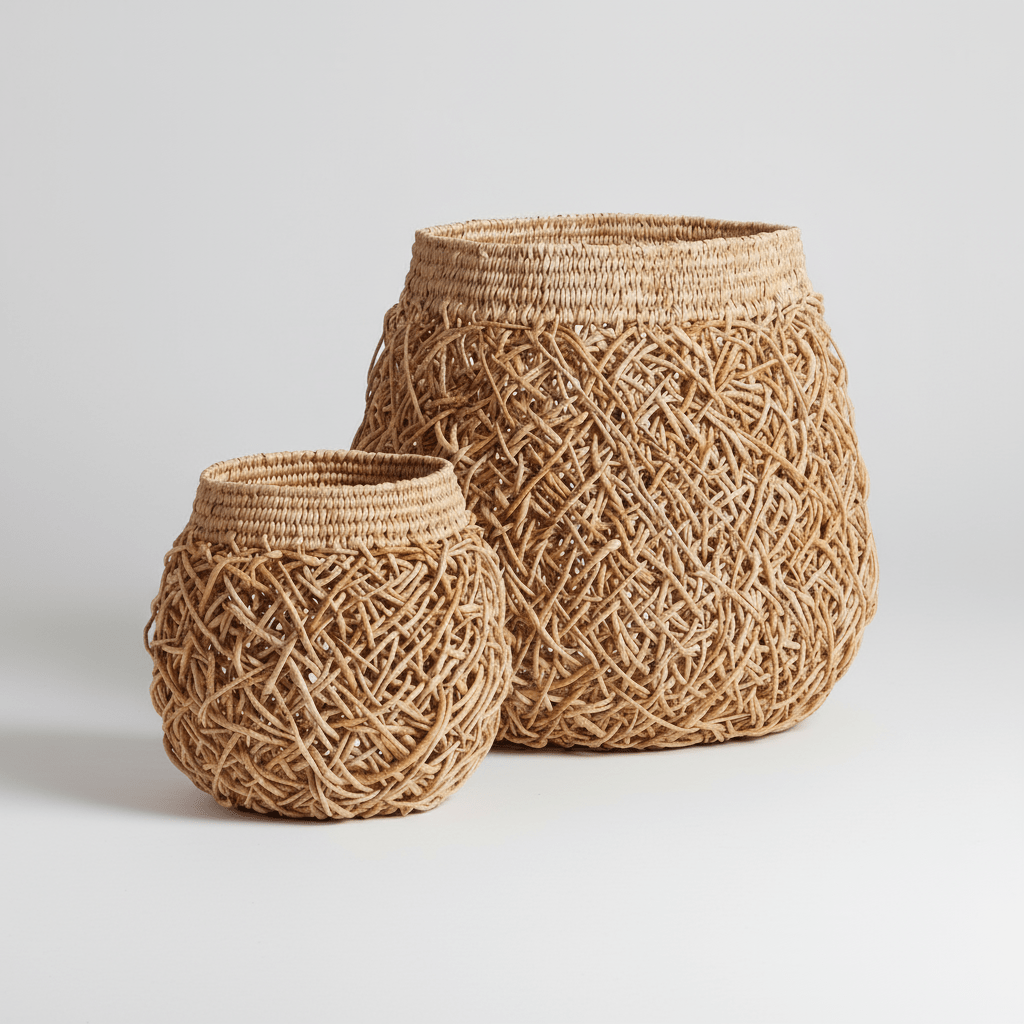 texxture Alfano™ Abaca Basket, Set of 2