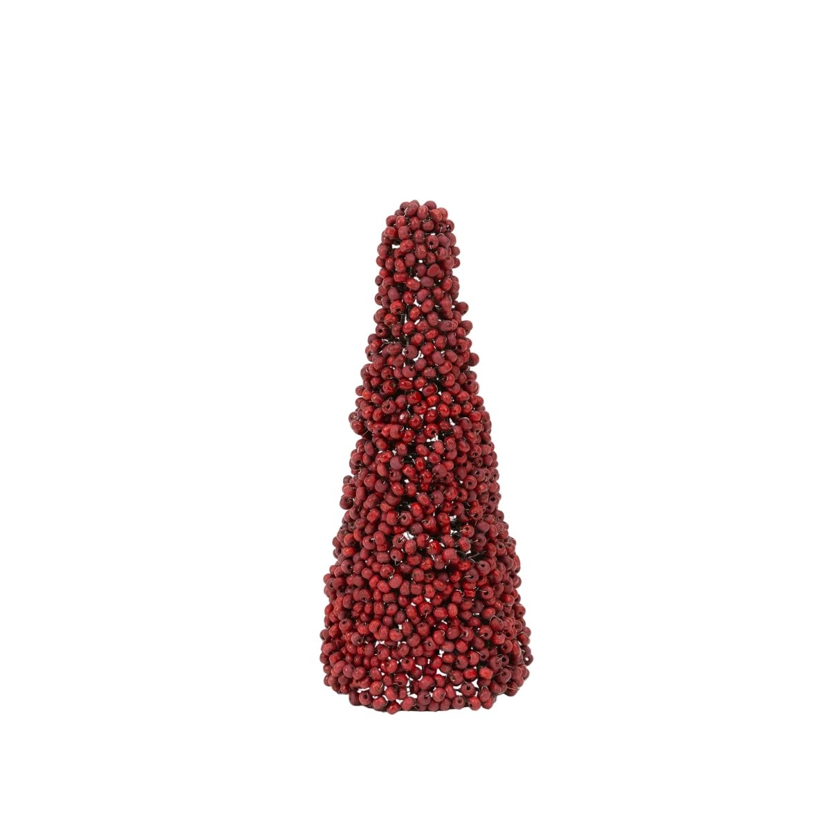 texxture Amora™ Red Wood Bead Tree - Handwoven 11.8" Tabletop Decor