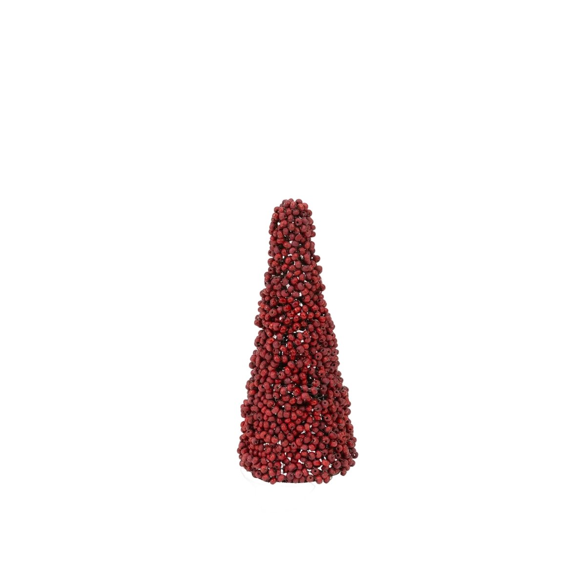 texxture Amora™ Red Wood Bead Tree - Handwoven 9.1" Tabletop Decor