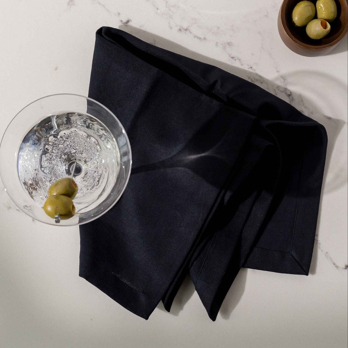 texxture Anyday™ Cotton Napkins, Black - Set of 4