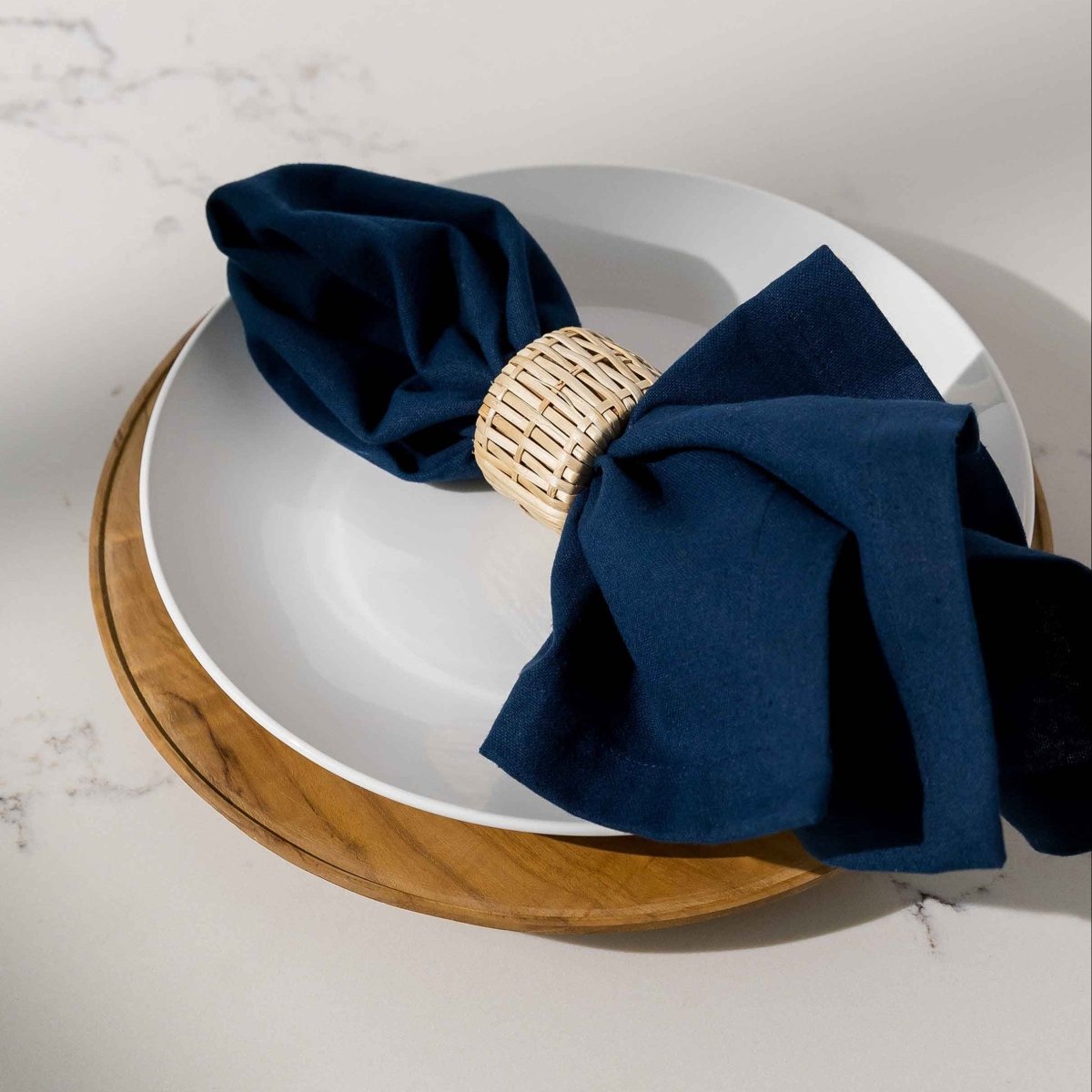texxture Anyday™ Cotton Napkins, Navy - Set of 4
