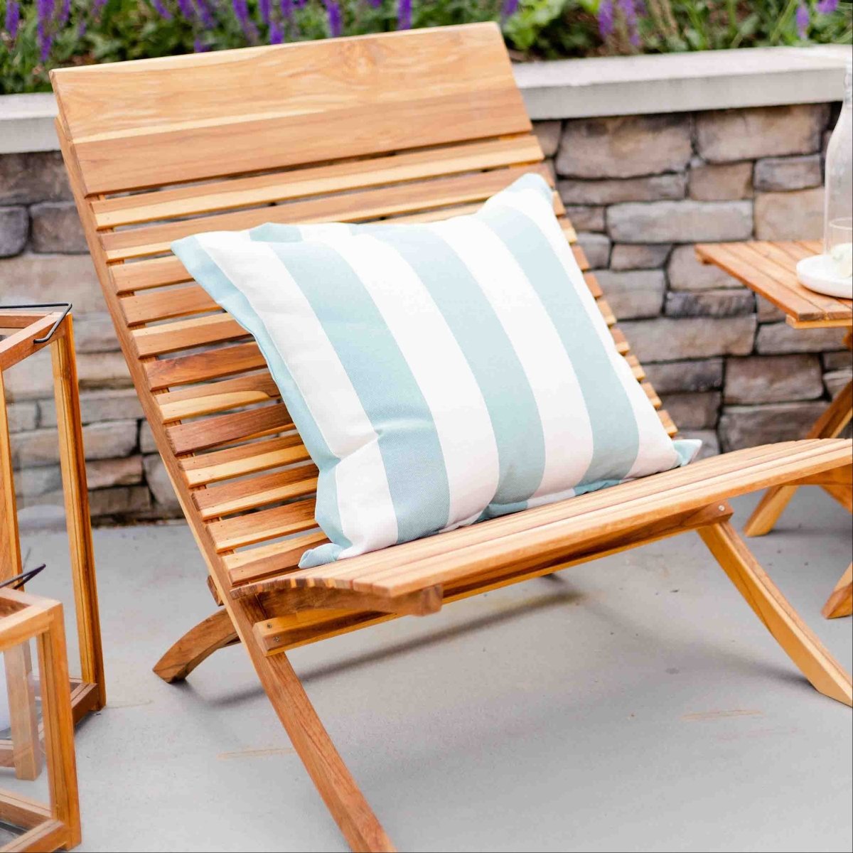 texxture Barcelona™ Folding Teak Beach Chair | Sustainably Sourced Laotian Teak
