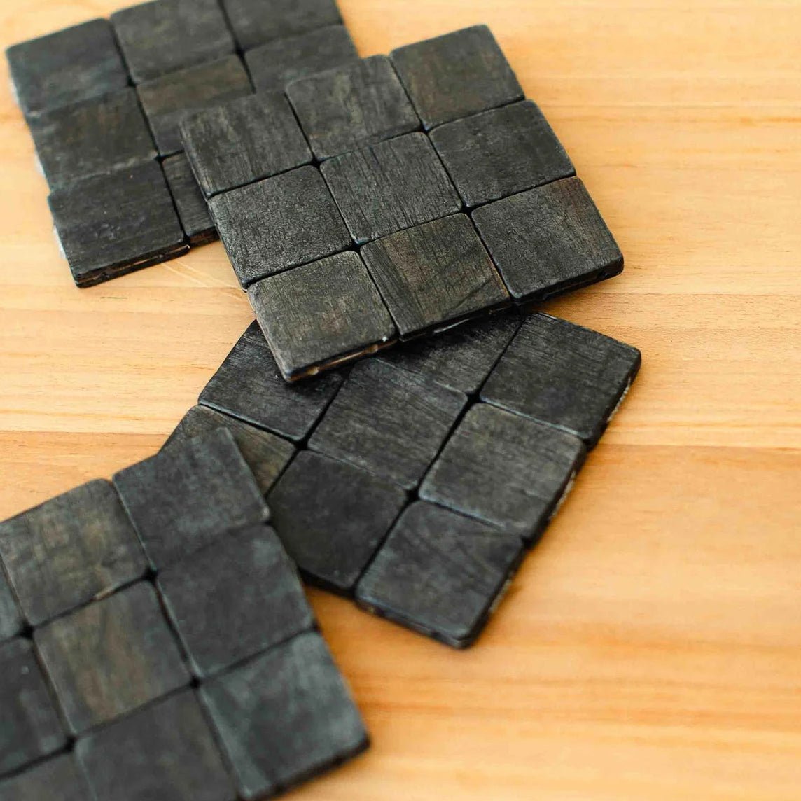 texxture Bremen™ Sliced Rubberwood Coasters, Set of 4