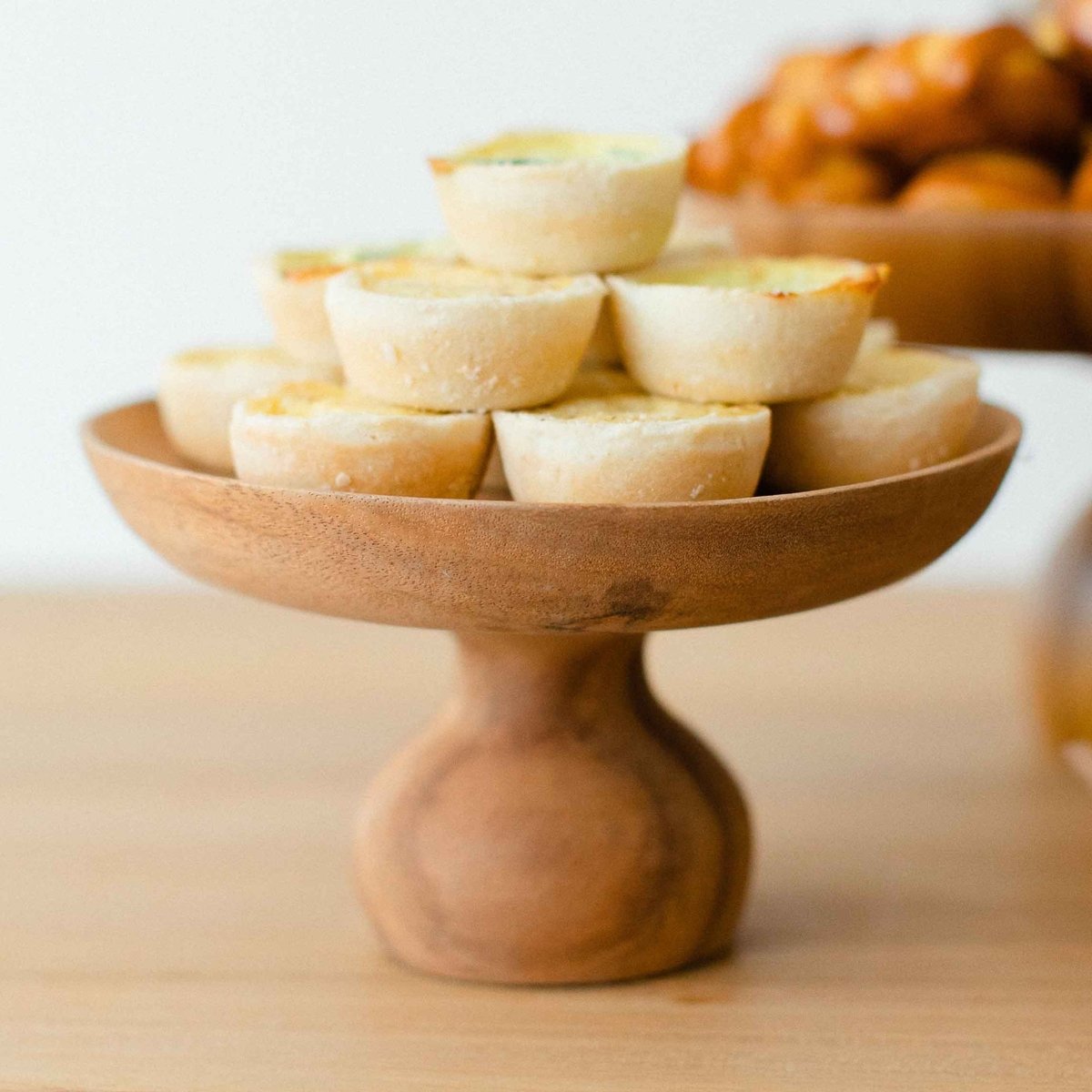 texxture Brindisi™ Suar Wood Pedestal Cake Stand