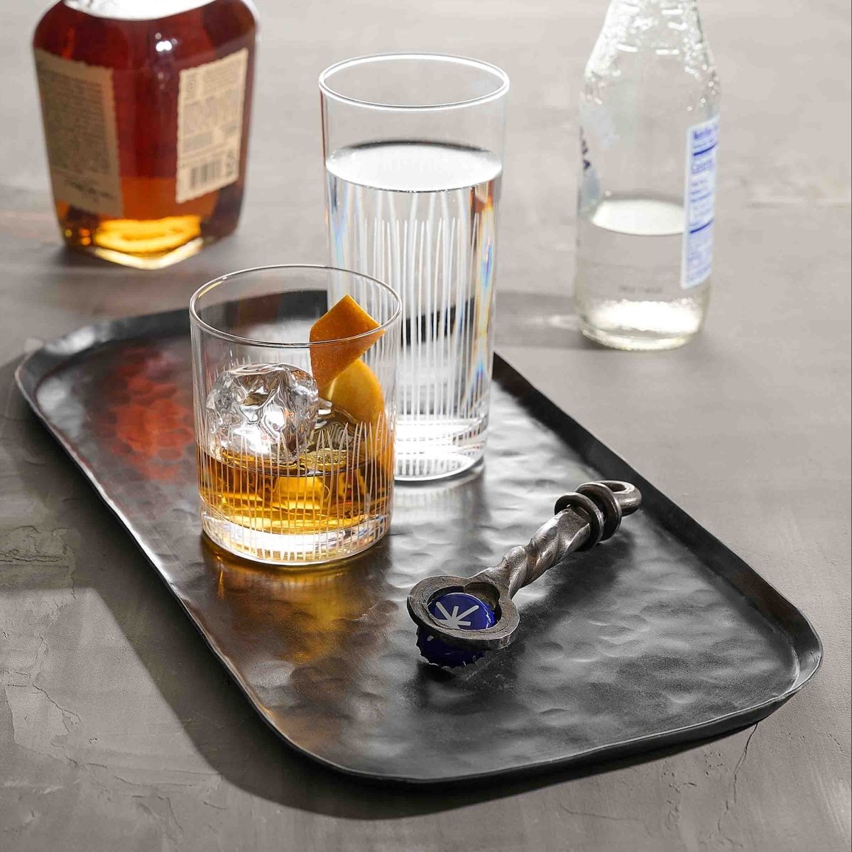 texxture Bullock™ Hand Forged Iron Serving Tray