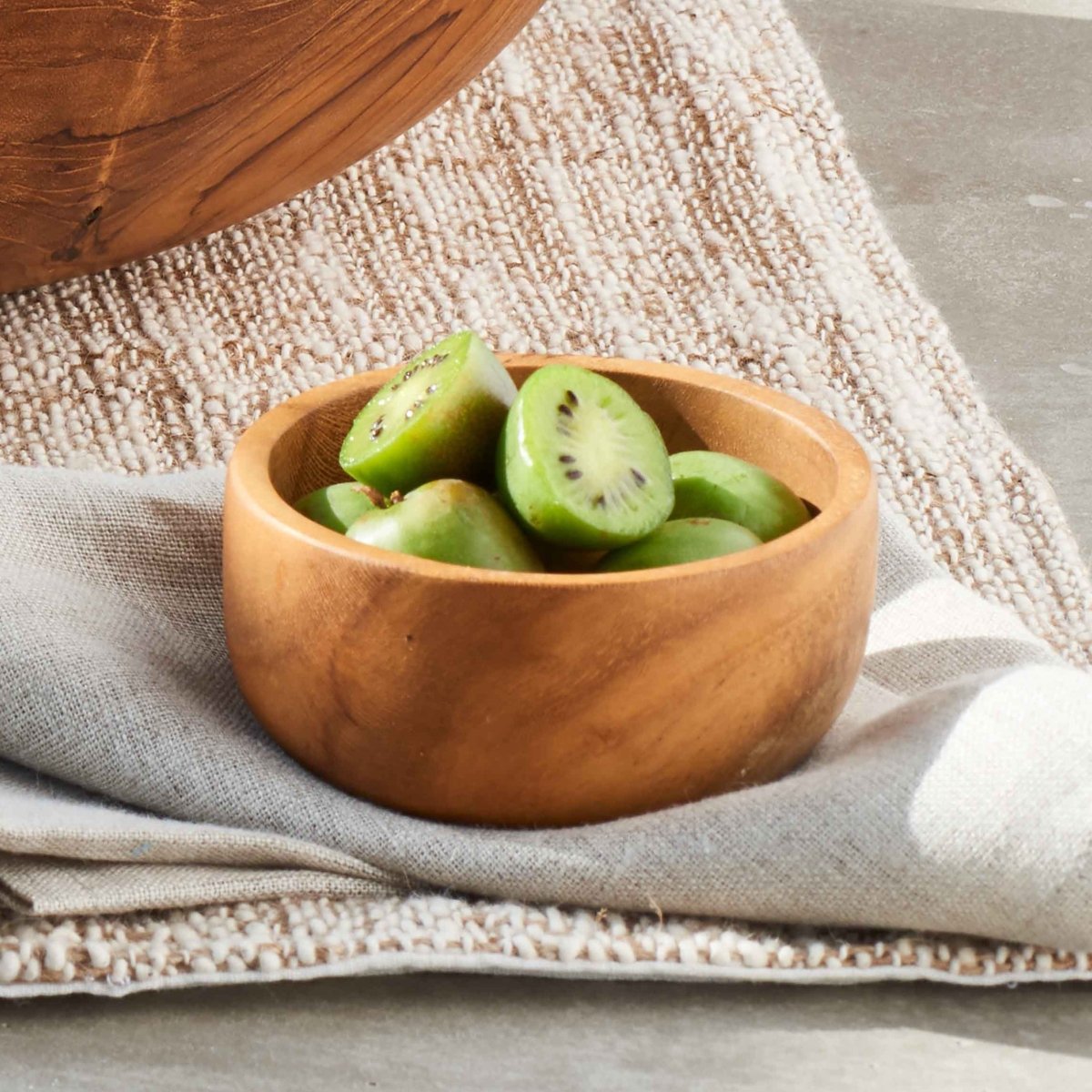 texxture Chiku™ Hand-Turned Teak Serving Bowl