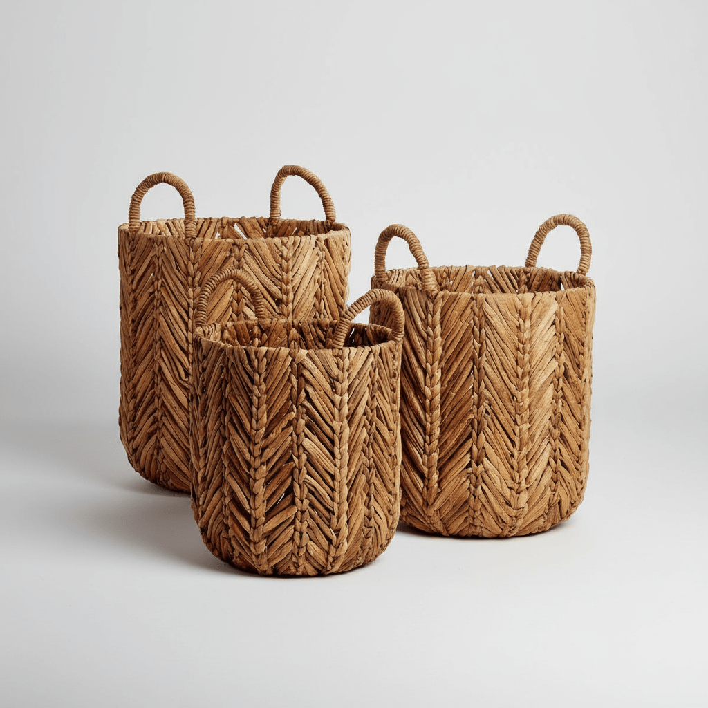 texxture Luzzano™ Water Hyacinth Basket, Set of 3