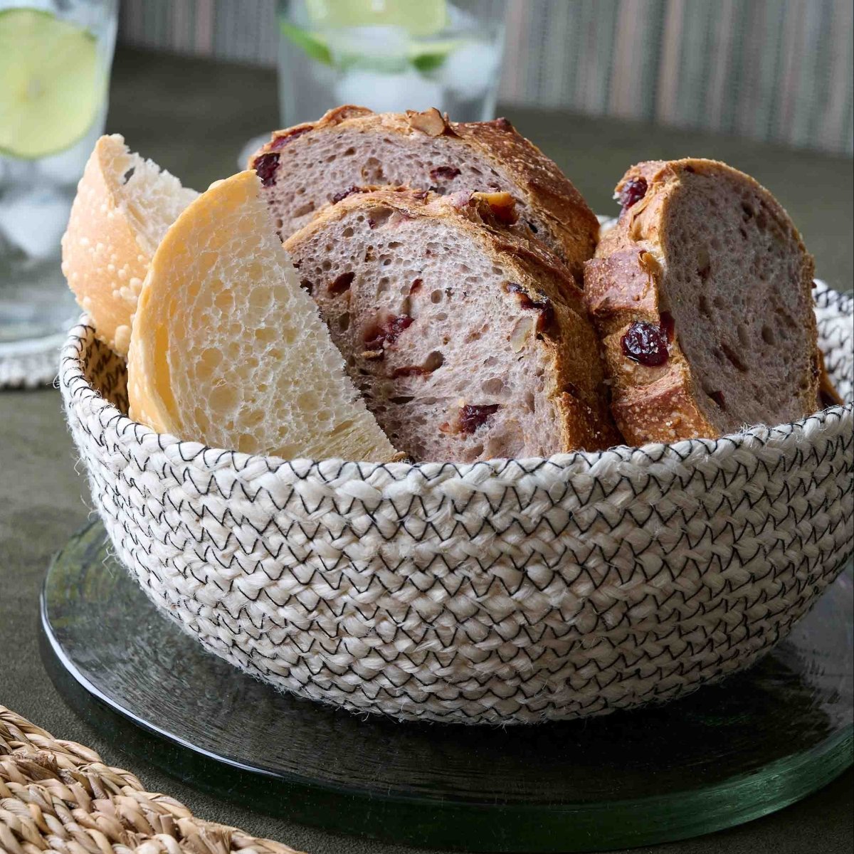 texxture Melia™ Woven Jute Bread Bowl 9.85"