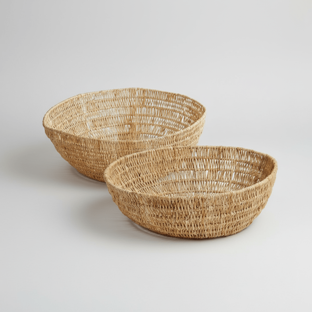 texxture Mira™ Woven Abaca Basket, Set of 2