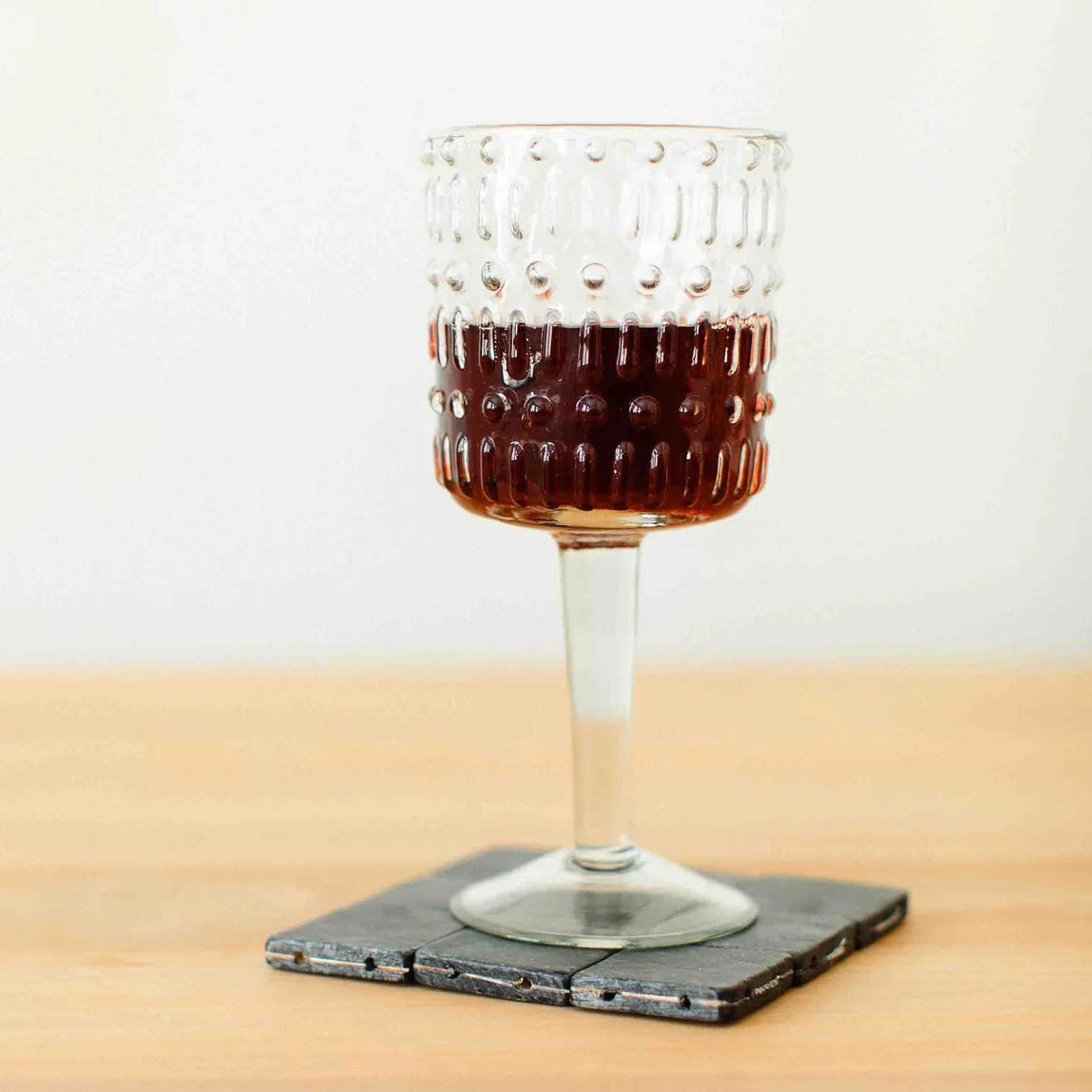 texxture Morse™ Recycled Glass Wine Glass - Textured Stemware 12.5oz