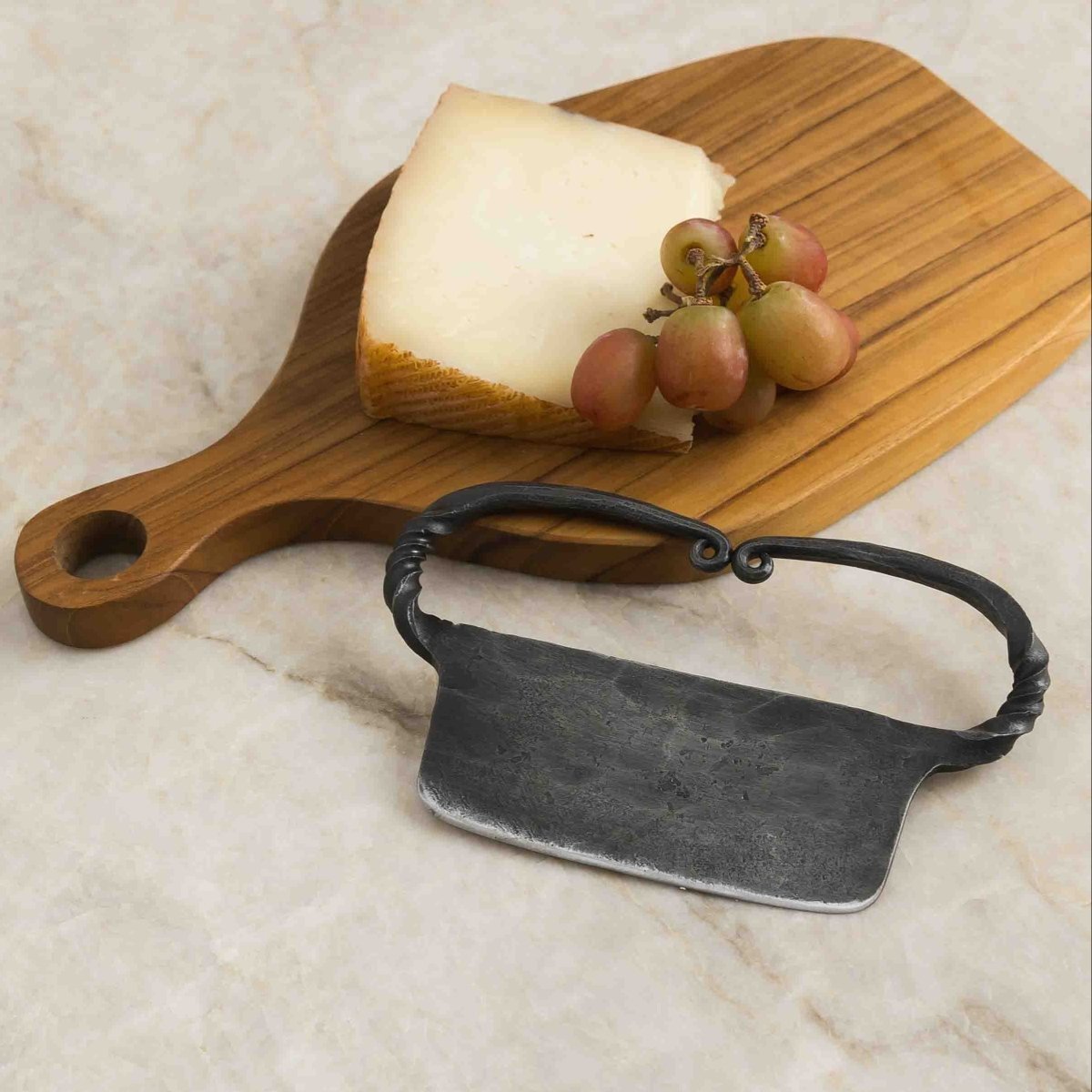 texxture Norse Hand - Forged Iron Cheese Cleaver - Viking - Inspired Kitchen Tool