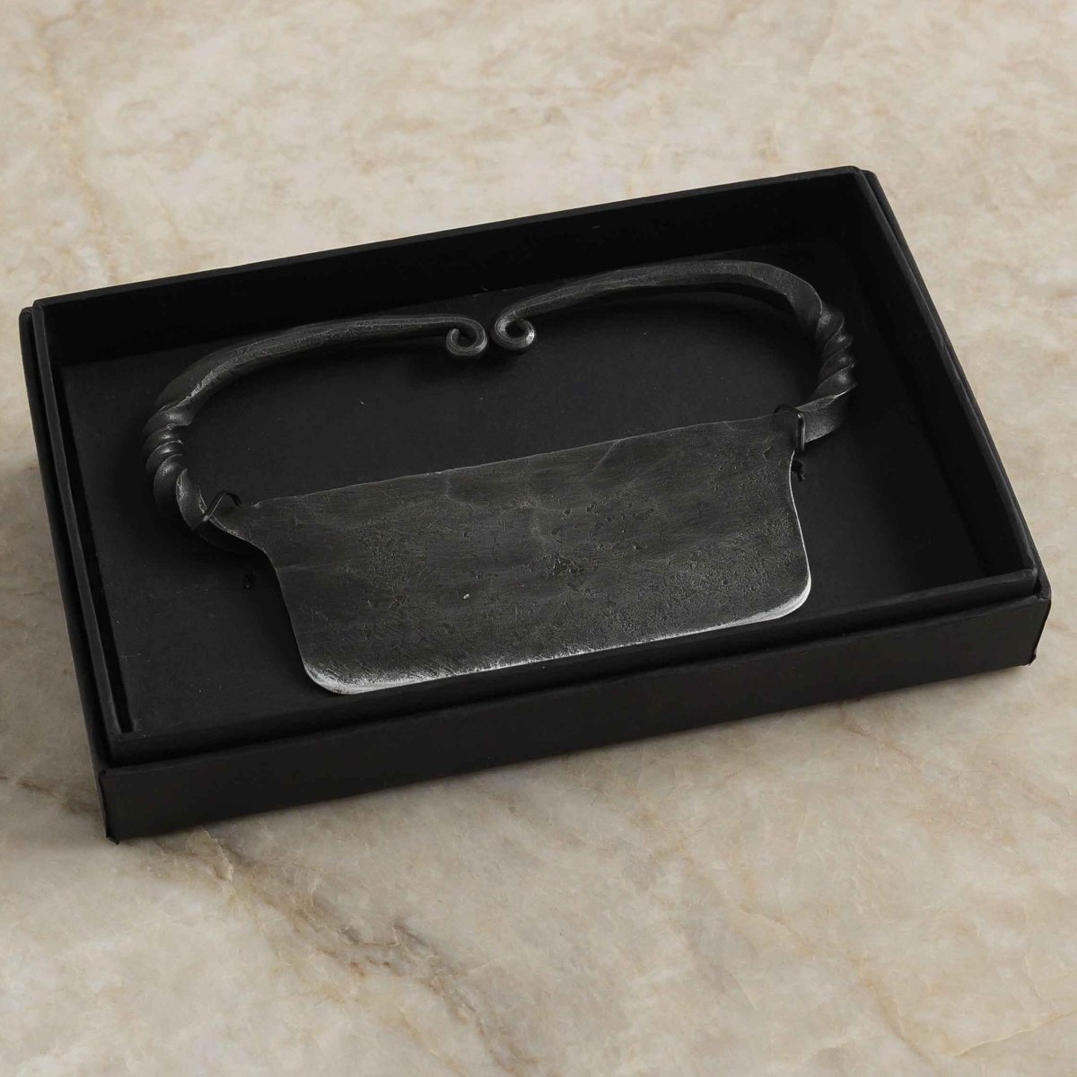 texxture Norse Hand - Forged Iron Cheese Cleaver - Viking - Inspired Kitchen Tool