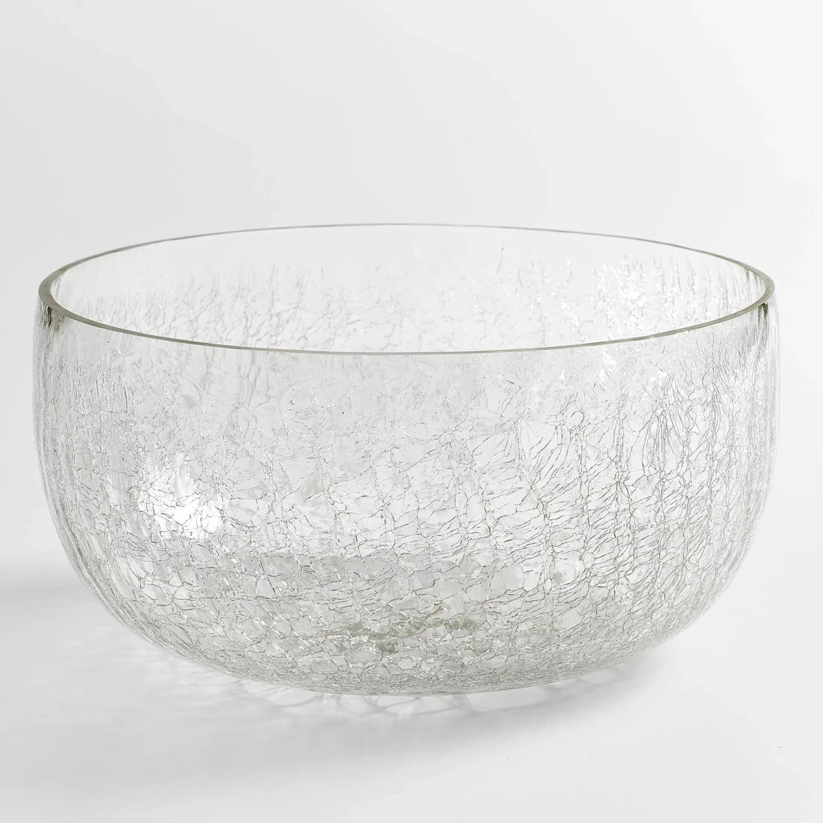 texxture Norwell™ Mouth-Blown Crackled Glass Serving Bowl