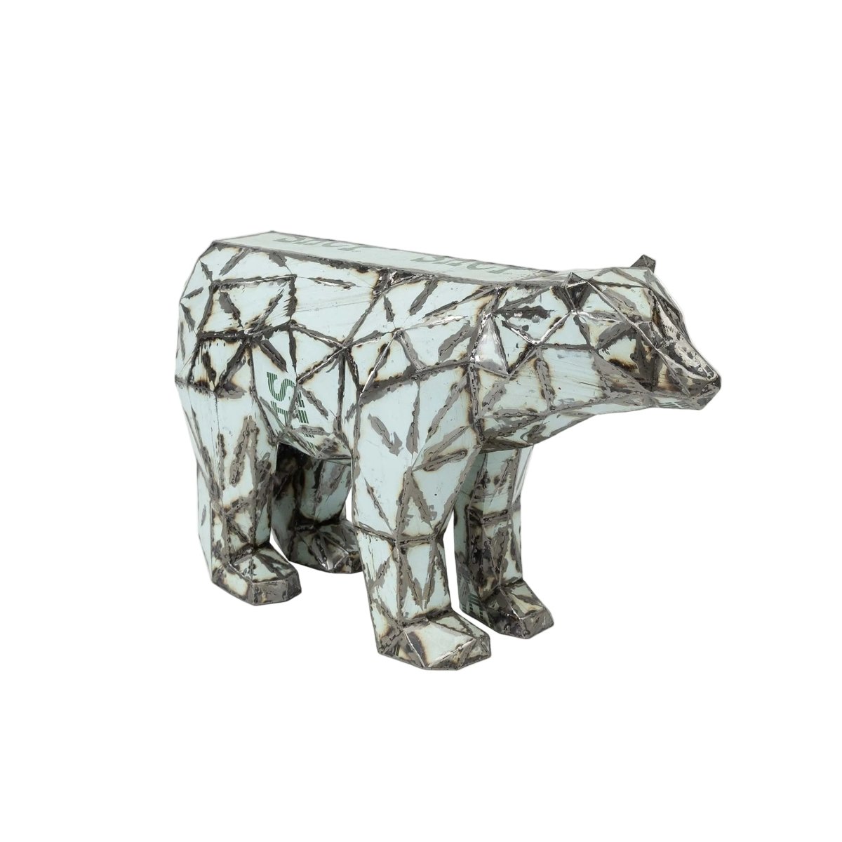 texxture Oscar™ Recycled Metal Polar Bear Sculpture & Coffee Table
